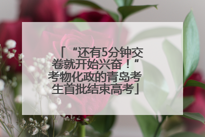 “还有5分钟交卷就开始兴奋！”考物化政的青岛考生首批结束高考
